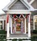 Large Patriotic American Flag Bunting (1-Pack) - Red, White, and Blue Pleated Fan Banner with Stars and Stripes - Heavy-Duty Half-Moon Decoration for 4th of July, Memorial Day, and Front Porch Fences